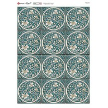 Fancy Art Nouveau Tile Pattern Rice Paper Decoupage Sheet ~ Italy