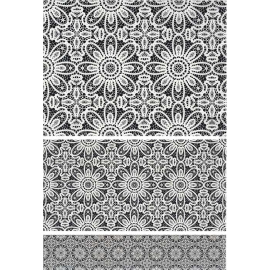 Tiled Floral Lace Rice Paper Decoupage Sheet ~ Italy