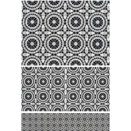 Circular Floral Lace Rice Paper Decoupage Sheet ~ Italy