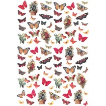 Mixed Petite Butterflies Rice Paper Decoupage Sheet ~ Italy