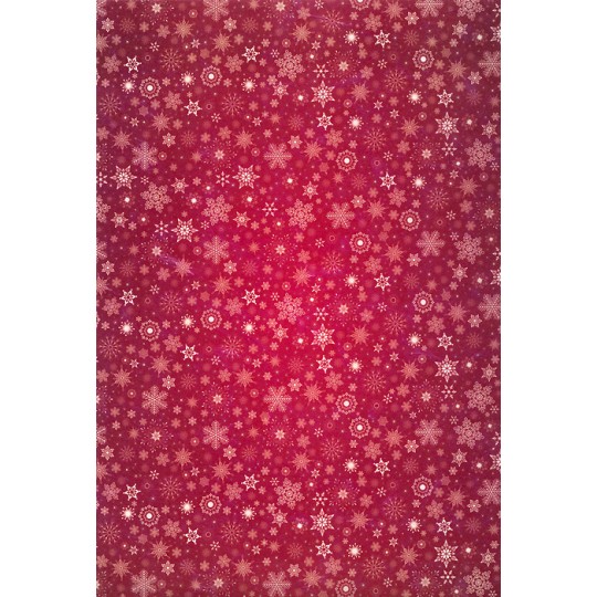 Burgundy Snowflakes Rice Paper Decoupage Sheet ~ Italy