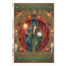 Art Nouveau Fortune Teller Halloween Rice Paper Decoupage Sheet ~ Italy