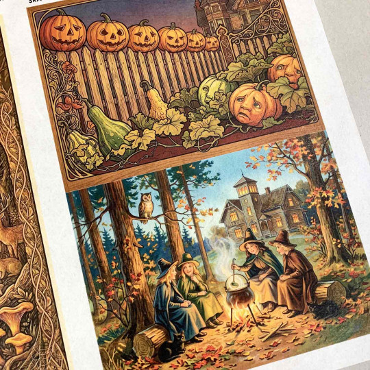 Halloween Scenes Rice Paper Decoupage Sheet ~ Italy