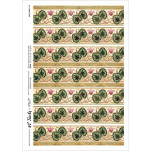 Cyclamen Flower and Leaf Floral Rice Paper Decoupage Sheet ~ Italy