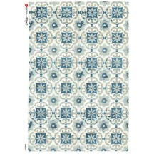Blue Tiles Rice Paper Decoupage Sheet ~ Italy