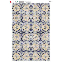 Fancy Tile Pattern Rice Paper Decoupage Sheet ~ Italy
