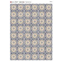 Fancy Tile Pattern Rice Paper Decoupage Sheet ~ Italy