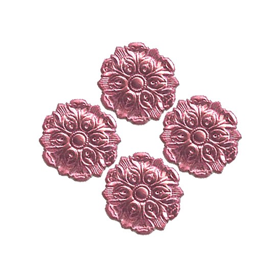 Pink Dresden Foil Medallions ~ 24