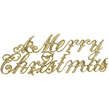 Large Gold Foil Merry Christmas Scripts ~ 6