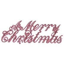 Large Pink Foil Merry Christmas Scripts ~ 6