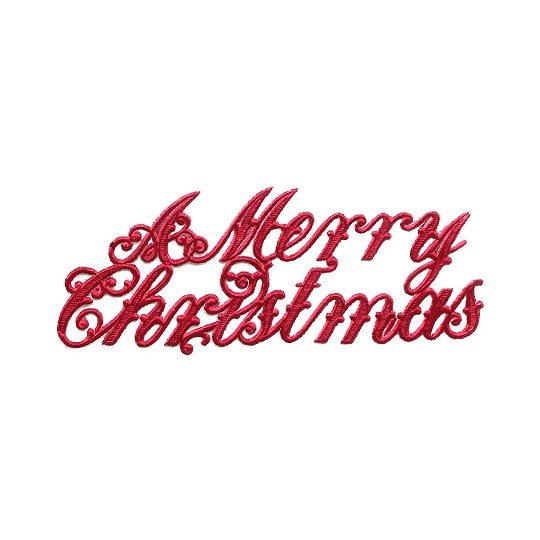 Large Red Foil Merry Christmas Scripts ~ 6