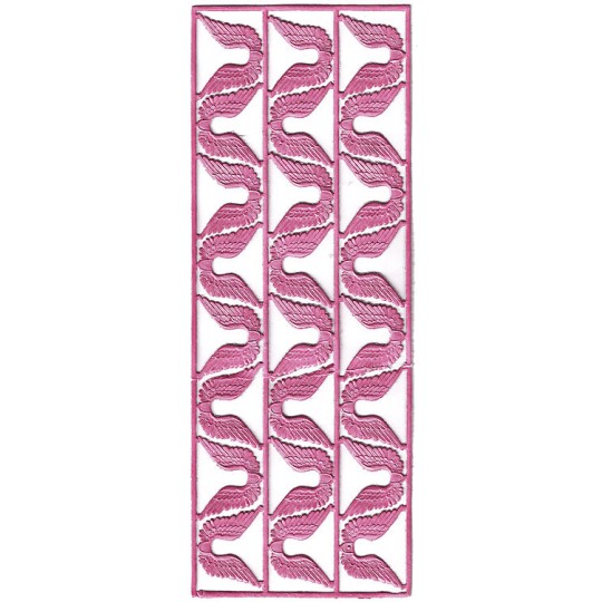 Pink Dresden Foil Wings ~ 24