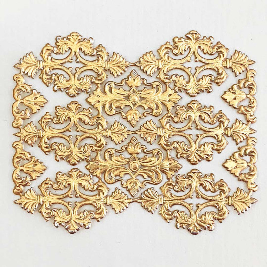 Antique Gold Dresden Foil Ornate Flourishes  and Corners ~ 12