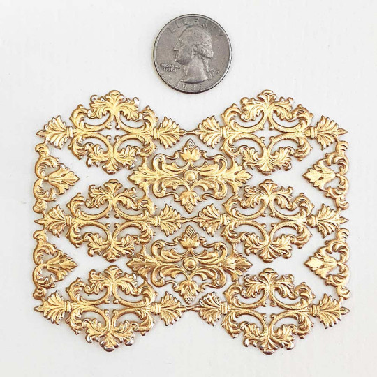 Antique Gold Dresden Foil Ornate Flourishes  and Corners ~ 12
