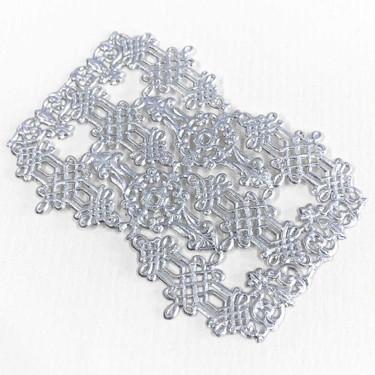 Silver Dresden Foil Celtic Flourishes  and Corners ~ 12