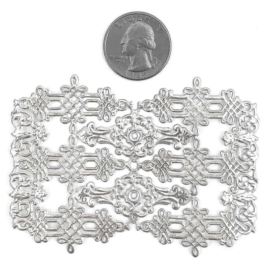 Silver Dresden Foil Celtic Flourishes  and Corners ~ 12