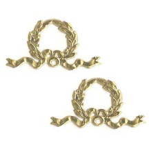 Gold Dresden Foil Christmas Wreaths ~ 12