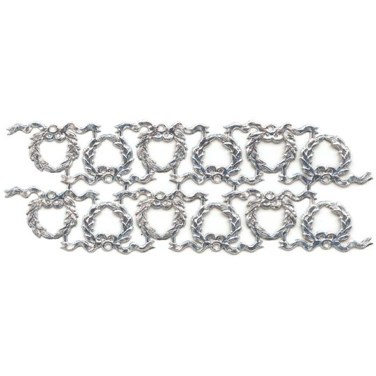 Silver Dresden Foil Christmas Wreaths ~ 12