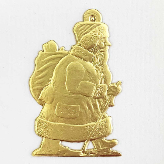 Extra Large Gold Dresden Santas ~ 2