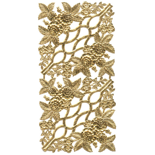 Extra Fancy Gold Dresden Foil Corners with Roses and Flowers ~ 4