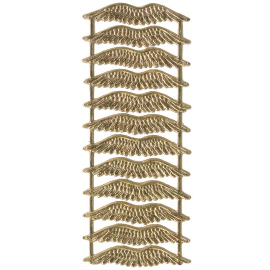 Gold Dresden Foil Wings ~ 12