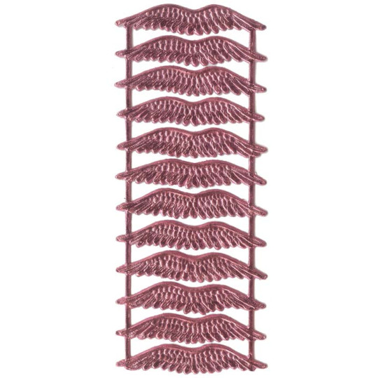 Pink Dresden Foil Wings ~ 12