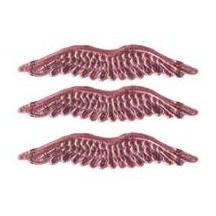 Pink Dresden Foil Wings ~ 12