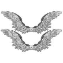 Large Silver Dresden Foil Wings ~ 6
