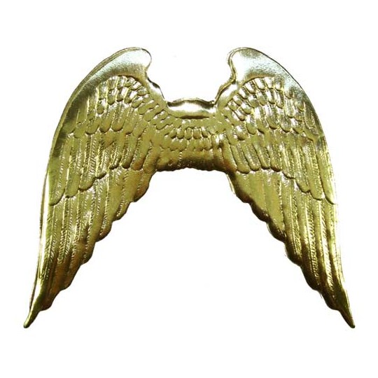 Large Shiny Gold Dresden Angel Wings ~ 2