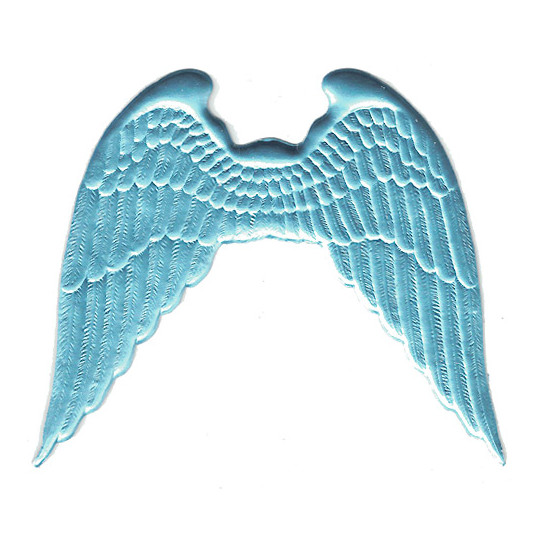 Large Light Blue Dresden Angel Wings ~ 2