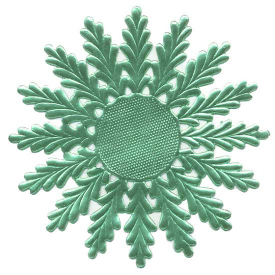 Large Aqua Dresden Foil Medallions or Halo ~ 2