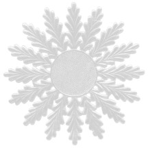 Large White Dresden Foil Medallions or Snowflakes ~ 2