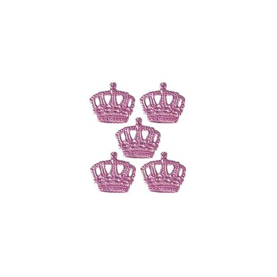 Pink Dresden Foil Miniature Crowns ~ 12