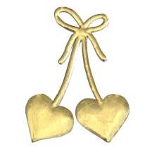 Gold Dresden Foil Hearts & Bows ~ 30