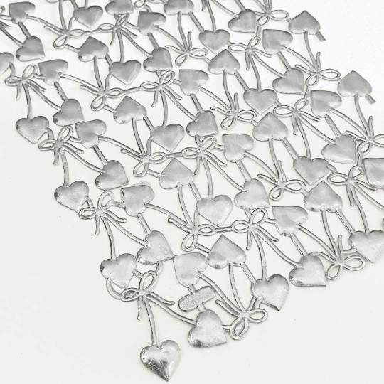 Silver Dresden Foil Hearts & Bows ~ 30