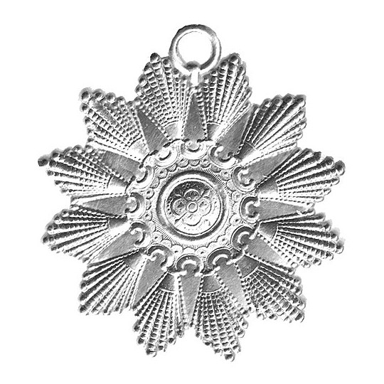 Large Silver Dresden Foil Dotted Star Ornaments ~ 6