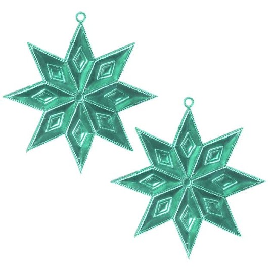 Aqua Dresden Foil Diamond Stars ~ 4