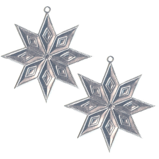 Silver Dresden Foil Diamond Stars ~ 4