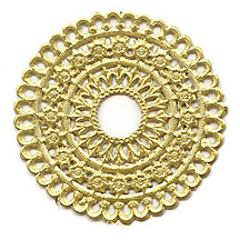 Gold Dresden Foil Scalloped Halos ~ 4