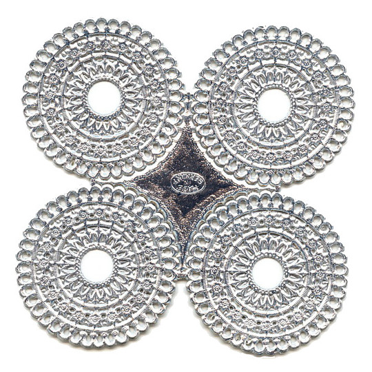 Silver Dresden Foil Scalloped Halos ~ 4