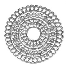 Silver Dresden Foil Scalloped Halos ~ 4
