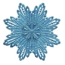 Extra Large Light Blue Dresden Foil Filigree Snowflake or Halo ~ 1