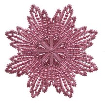 Extra Large Pink Dresden Foil Filigree Snowflake or Halo ~ 1