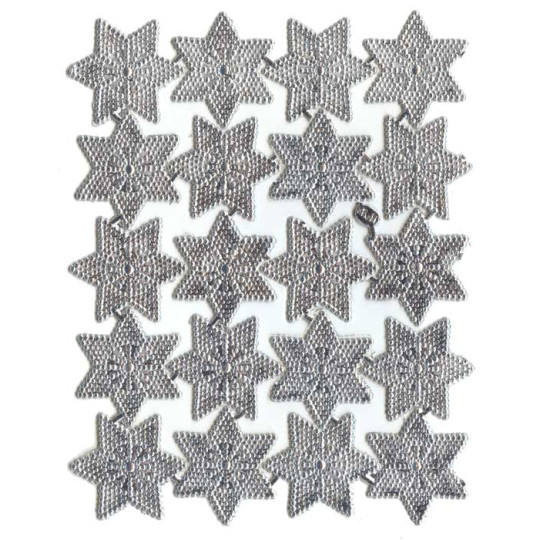 Silver Dresden Small Dot Victorian Stars ~ 20