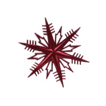 Petite Classic Burgundy Dresden Foil Snowflakes ~ 3