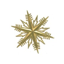 Petite Classic Gold Dresden Foil Snowflakes ~ 3