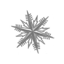 Petite Classic Silver Dresden Foil Snowflakes ~ 3
