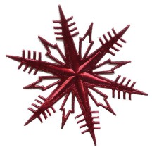 Classic Burgundy Dresden Foil Snowflakes ~ 2