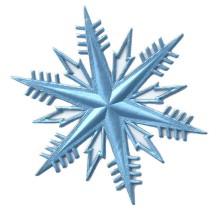 Classic Light Blue Dresden Foil Snowflakes ~ 2