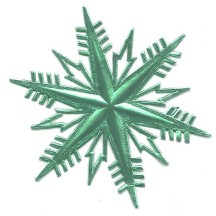 Classic Aqua Dresden Foil Snowflakes ~ 2